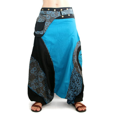 Women Boho Harem Pants ,steampunk pants , Bohemian low crotch pants, hippie harem pants